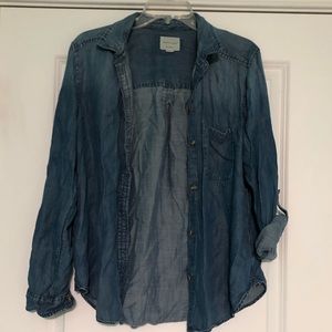 Blue button up